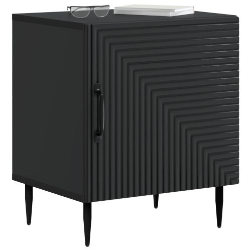 Нощен шкаф 2 pcs Черно 43 x 34,5 x 50 см Инженерна дървесина