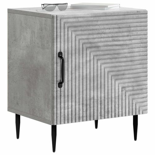 Нощен шкаф Бетонно сиво 43 x 34,5 x 50 см Инженерна дървесина