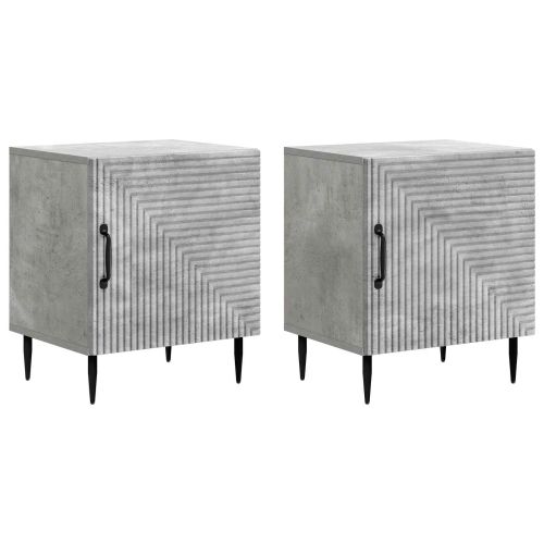 Нощен шкаф 2 pcs Бетонно сиво 43 x 34,5 x 50 см