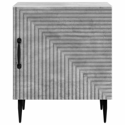 Нощен шкаф 2 бр. Бетонно сиво 43 x 34,5 x 50 см