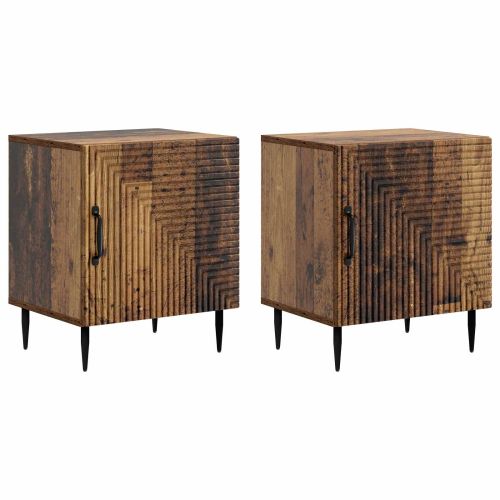 Нощен шкаф 2 pcs Старо дърво 43 x 34,5 x 50 см