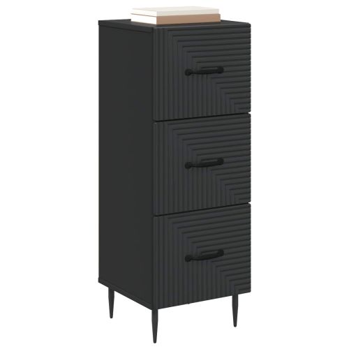 Чекмеджетен шкаф Черно 33 x 34,5 x 89,5 см Инженерна дървесина