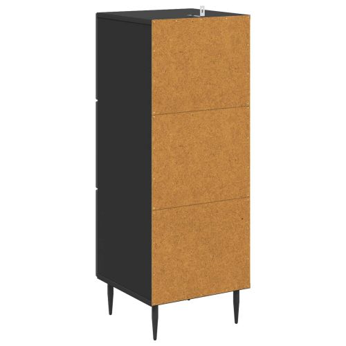Чекмеджетен шкаф Черно 33 x 34,5 x 89,5 см Инженерна дървесина