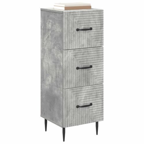 Чекмеджетен шкаф Бетонно сиво 33 x 34,5 x 89,5 см