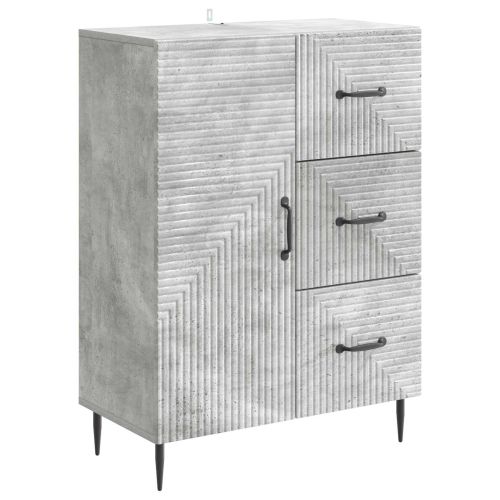 Служебен шкаф с чекмедже Бетонно сиво 66 x 34,5 x 89,5 см