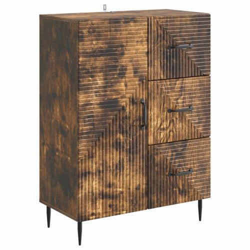 Служебен шкаф с чекмедже Опушен дъб 66 x 34,5 x 89,5 см