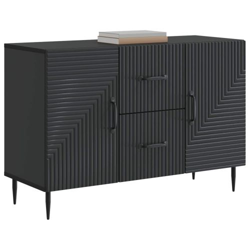 Служебен шкаф Черно 89 x 34,5 x 60 см Инженерна дървесина