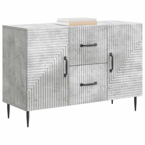 Служебен шкаф с чекмедже Бетонно сиво 89 x 34,5 x 60 см