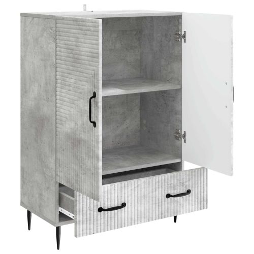 Служебен шкаф с чекмедже Бетонно сиво 66 х 34,5 х 95 см