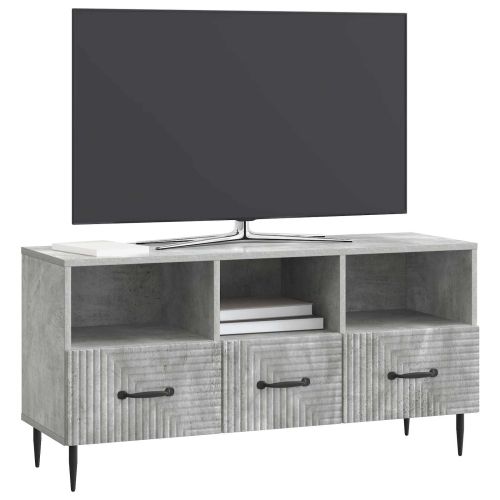 ТВ шкаф Бетонно сиво 102 x 34,5 x 50 см Инженерна дървесина