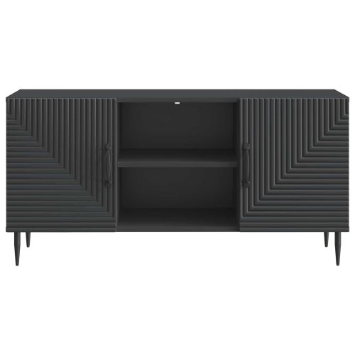 ТВ шкаф Черно 102 x 34,5 x 50 см Инженерна дървесина
