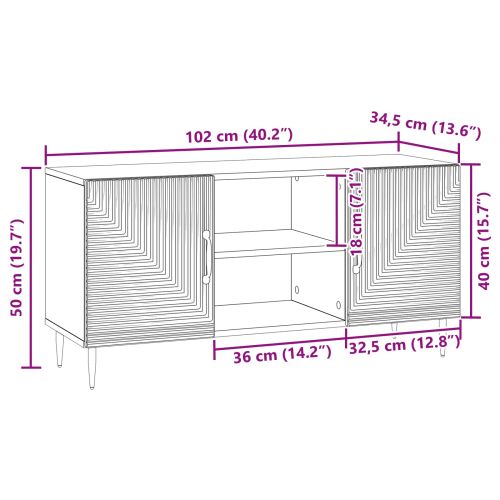 ТВ шкаф Дъб сонома 102 x 34,5 x 50 см Инженерна дървесина