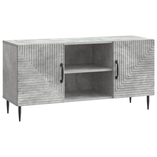 ТВ шкаф Бетонно сиво 102 x 34,5 x 50 см Инженерна дървесина