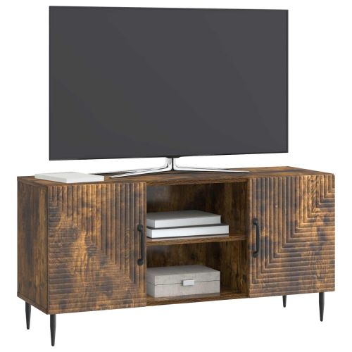 ТВ шкаф Опушен дъб 102 x 34,5 x 50 см Инженерна дървесина