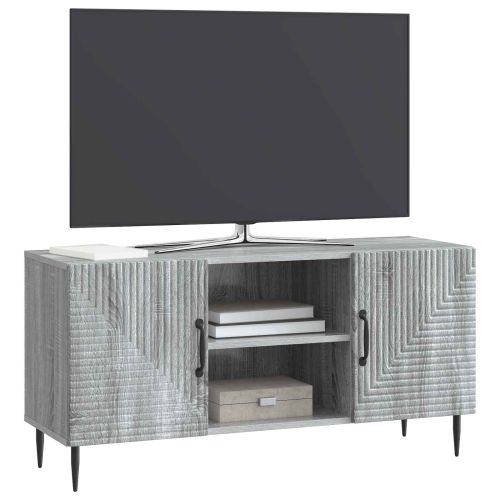 ТВ шкаф Сива сонома 102 x 34,5 x 50 см Инженерна дървесина