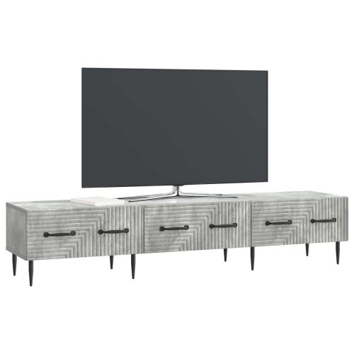 ТВ шкаф Бетонно сиво 147 x 34,5 x 30 см Инженерна дървесина
