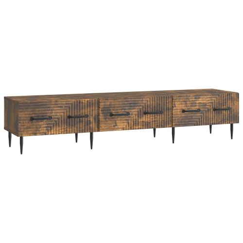 ТВ шкаф Опушен дъб 147 x 34,5 x 30 см Инженерна дървесина