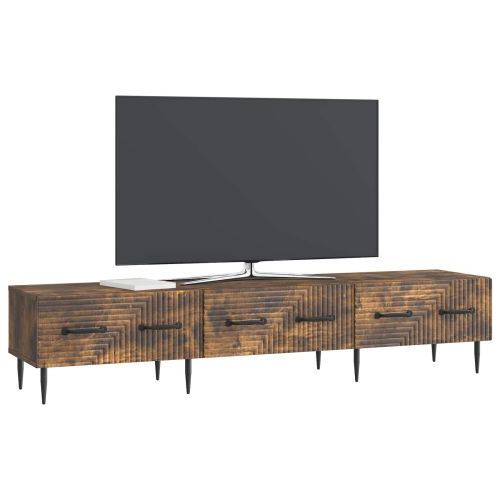 ТВ шкаф Опушен дъб 147 x 34,5 x 30 см Инженерна дървесина