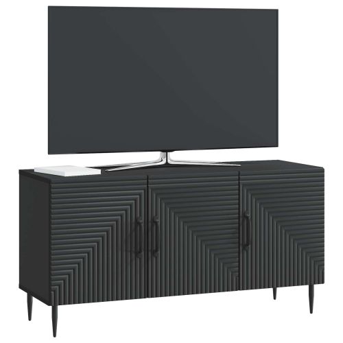 ТВ шкаф Черно 99 x 34,5 x 50 см Инженерна дървесина