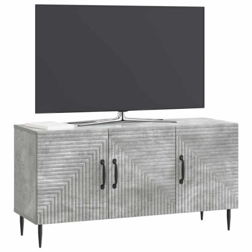 ТВ шкаф Бетонно сиво 99 x 34,5 x 50 см Инженерна дървесина