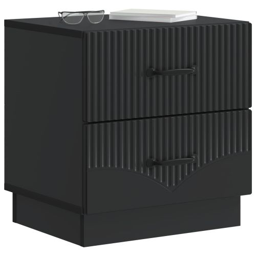 Нощен шкаф 2 pcs Черно 43 x 34,5 x 44,5 см Инженерна дървесина