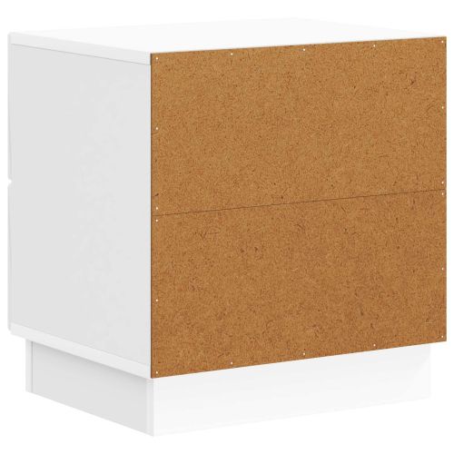 Нощен шкаф Бял гланц 43 x 34,5 x 44,5 см Инженерна дървесина
