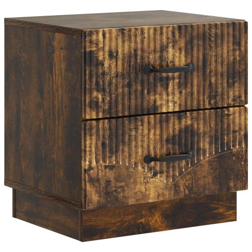 Нощен шкаф Опушен дъб 43 x 34,5 x 44,5 см Инженерна дървесина