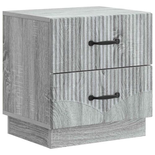 Нощен шкаф с чекмедже 2 pcs Сива сонома 43 x 34,5 x 44,5 см
