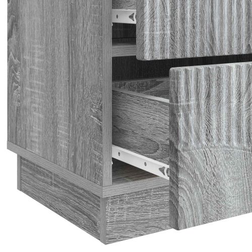 Нощен шкаф с чекмедже 2 pcs Сива сонома 43 x 34,5 x 44,5 см