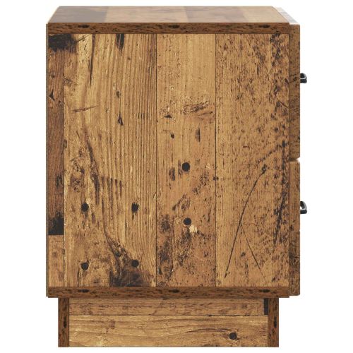 Нощен шкаф с чекмедже 2 pcs Старо дърво 43 x 34,5 x 44,5 см