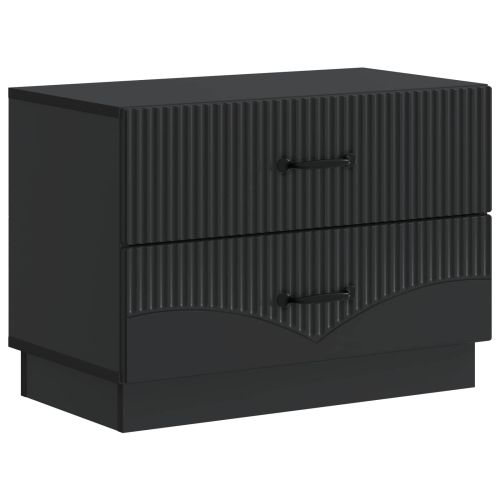 Нощен шкаф Черно 62 x 34,5 x 44,5 см Инженерна дървесина