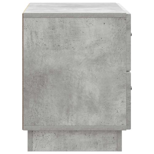 Нощен шкаф Бетонно сиво 62 x 34,5 x 44,5 см Инженерна дървесина