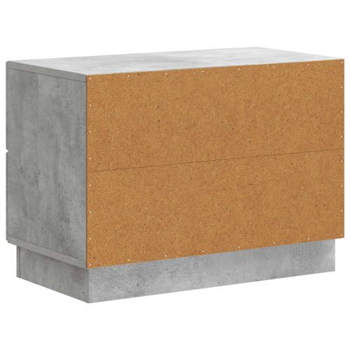Нощен шкаф Бетонно сиво 62 x 34,5 x 44,5 см Инженерна дървесина