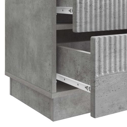Нощен шкаф Бетонно сиво 62 x 34,5 x 44,5 см Инженерна дървесина