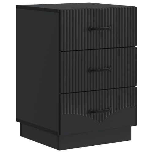 Нощен шкаф Черно 43 x 41 x 63,5 см Инженерна дървесина