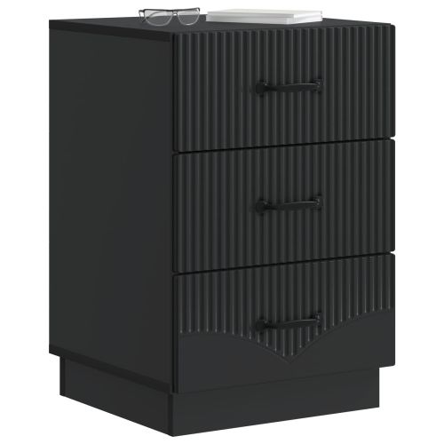 Нощен шкаф Черно 43 x 41 x 63,5 см Инженерна дървесина