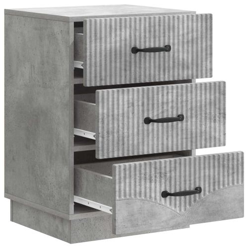 Нощен шкаф Бетонно сиво 43 x 41 x 63,5 см Инженерна дървесина