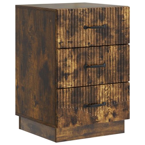 Нощен шкаф Опушен дъб 43 x 41 x 63,5 см Инженерна дървесина