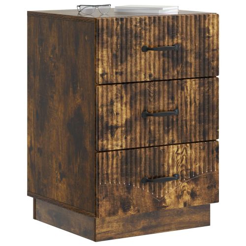 Нощен шкаф Опушен дъб 43 x 41 x 63,5 см Инженерна дървесина