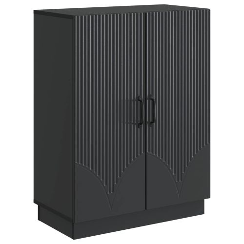 Служебен шкаф Черно 66 x 34,5 x 87 см Инженерна дървесина