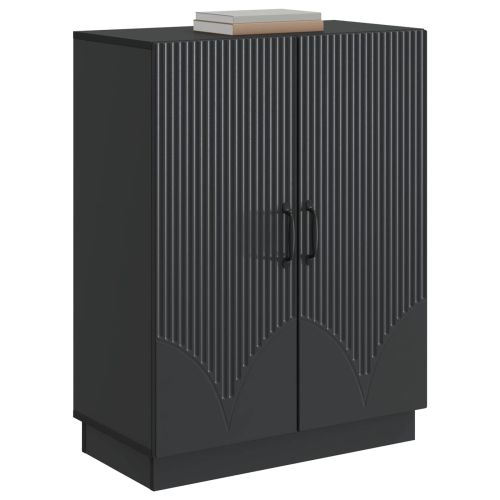 Служебен шкаф Черно 66 x 34,5 x 87 см Инженерна дървесина