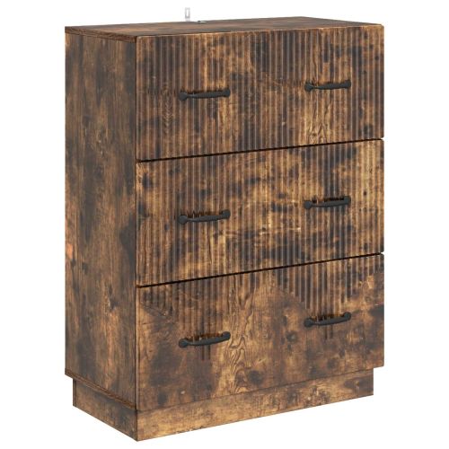 Чекмеджетен шкаф Опушен дъб 66 x 34,5 x 87 см