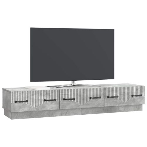 ТВ шкаф Бетонно сиво 147 x 34,5 x 27 см Инженерна дървесина