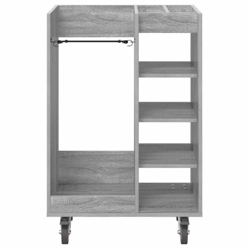 Голф шкаф с колело Едноцветен Сив Сонома 65 x 45 x 98 см