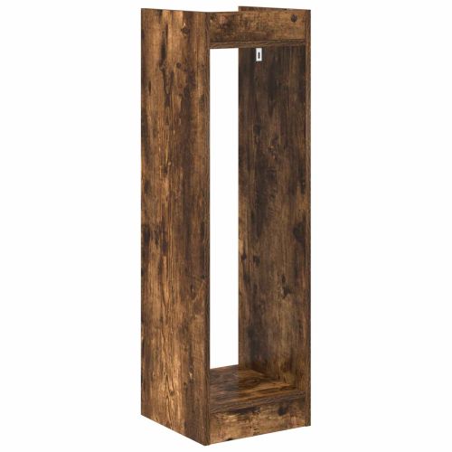 Стойка за растения с рафт 2 pcs Пушена Дъб 30 x 30 x 100 см