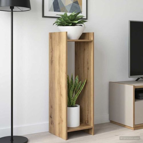 Стойка за растения с рафт Артизан Дъб 30 x 30 x 100 см