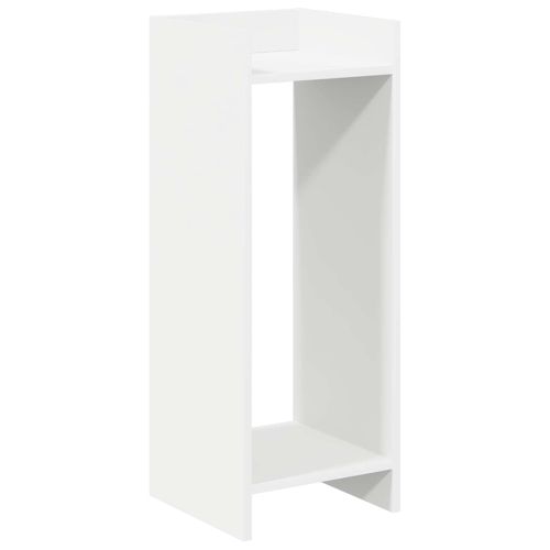 Стойка за растения с рафт Бял 30 x 30 x 80 cm