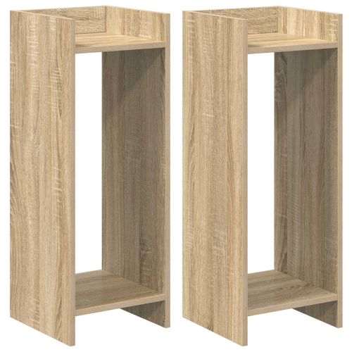 Стойка за растения с рафт 2 pcs Сонома дъб 30 x 30 x 80 cm