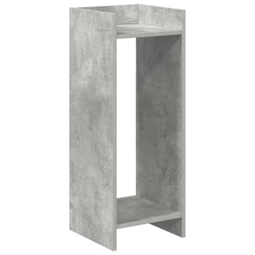 Стойка за растения с рафт Бетонно Сиво 30 x 30 x 80 cm