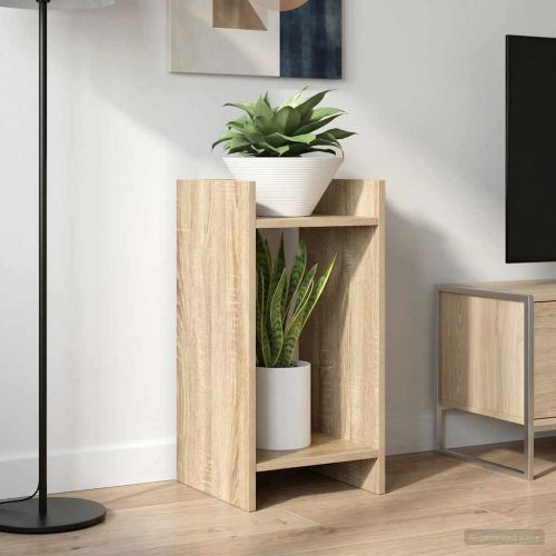 Стойка за растения с рафт 2 pcs Сонома дъб 30 x 30 x 60 cm